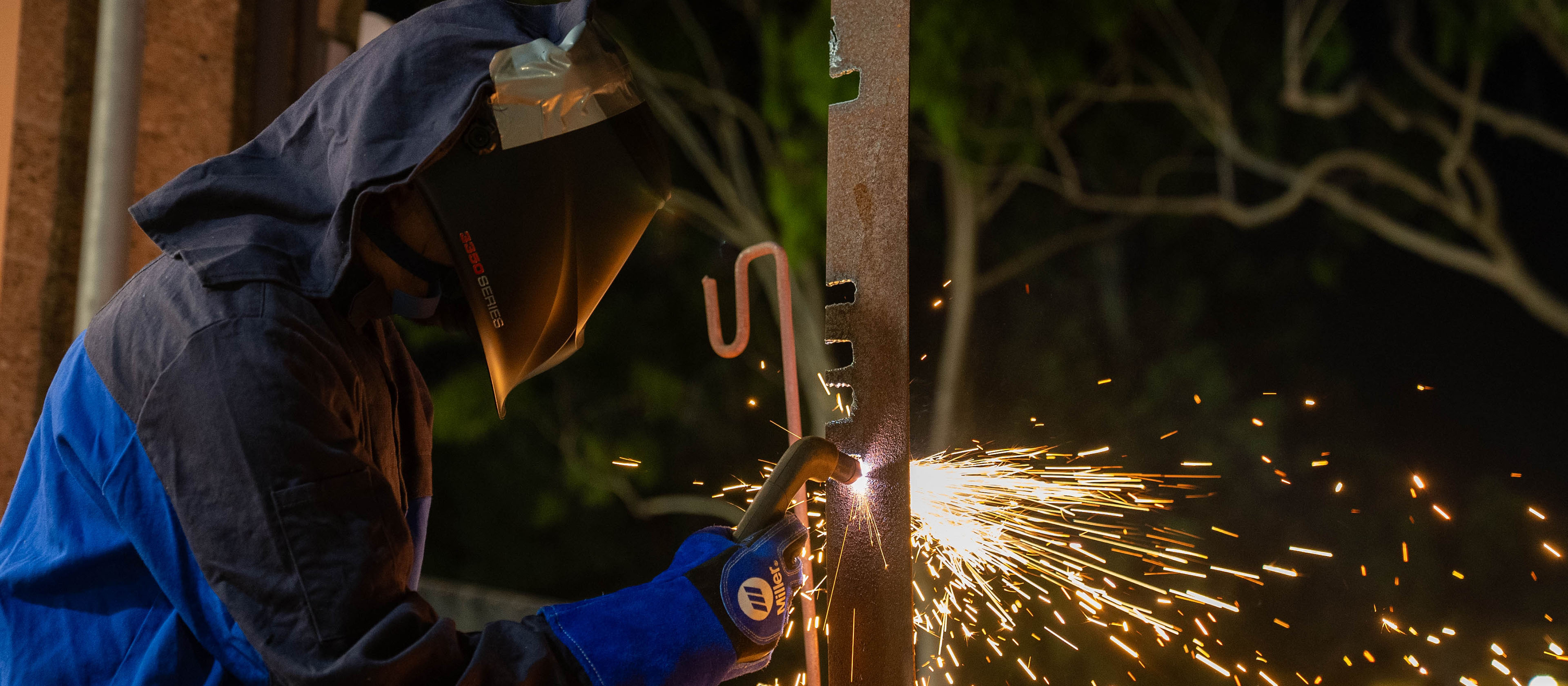 Welding student