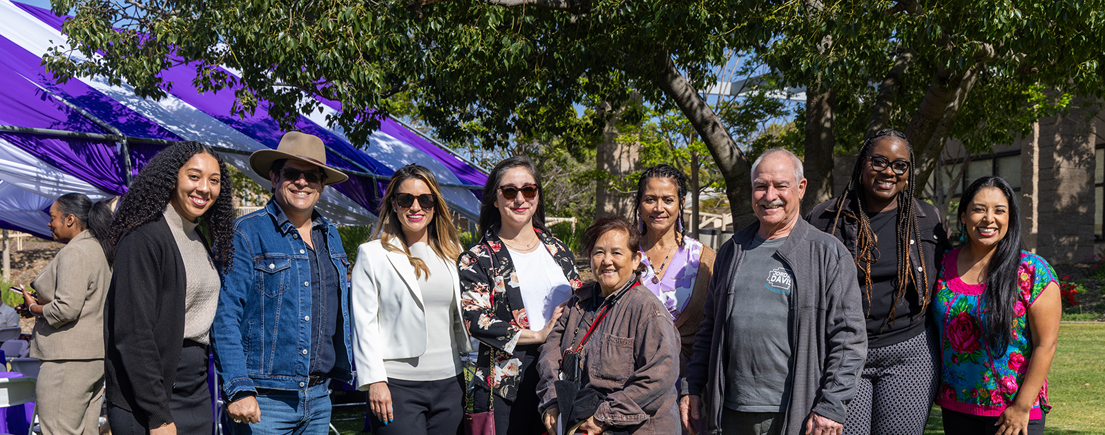 SDCCE students at an event outside