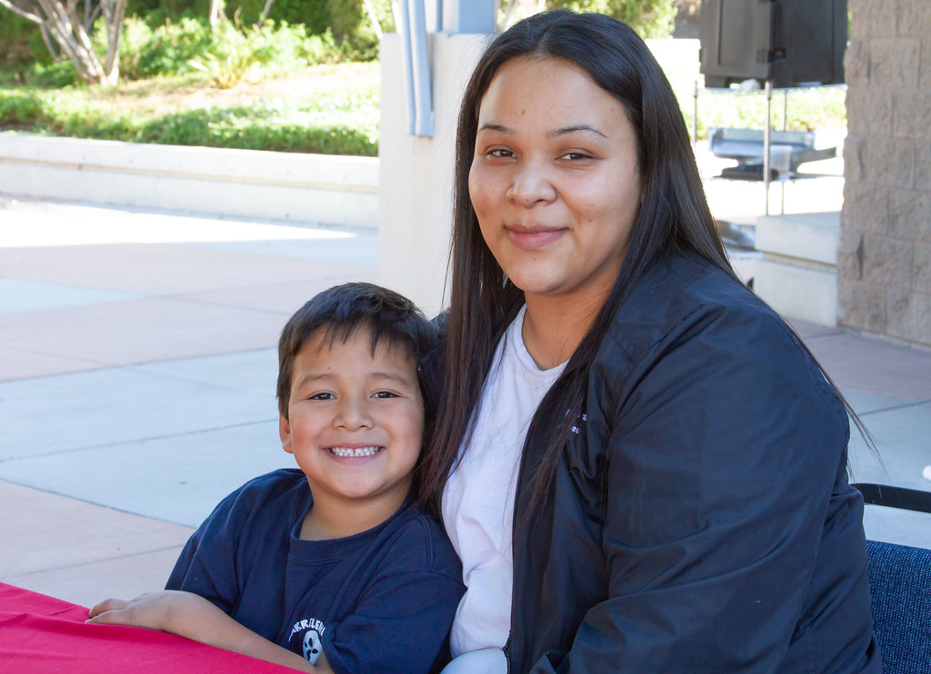 SDCE’s Gateway to College and Career Student and her Son Enjoy a Thanksgiving Meal